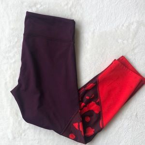 SALE-Fabletics purple and red capris